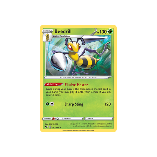 Beedrill 003/185 Rare Vivid Voltage Singles