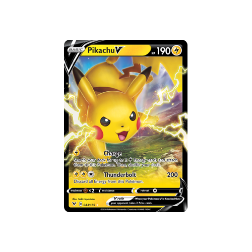 Pikachu V 043/185 Ultra Rare Vivid Voltage Singles