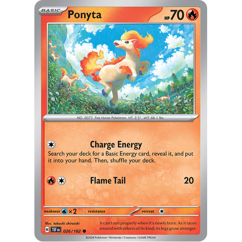 Rapidash 027/162 Uncommon Scarlet & Violet Temporal Forces Near Mint Pokemon Card