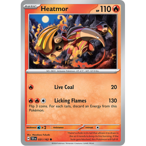 Heatmor 031/162 Common Scarlet & Violet Temporal Forces Near Mint Pokemon Card