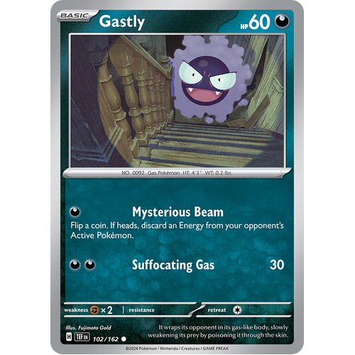 Gastly 102/162 Common Scarlet & Violet Temporal Forces Near Mint Pokemon Card