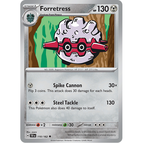 Forretress 110/162 Uncommon Scarlet & Violet Temporal Forces Near Mint Pokemon Card