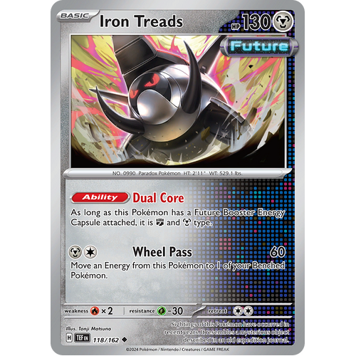 Iron Treads 118/162 Uncommon Scarlet & Violet Temporal Forces Near Mint Pokemon Card
