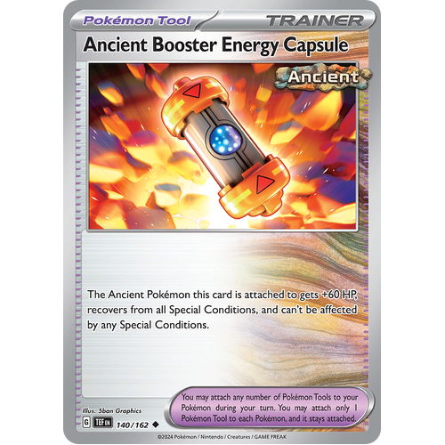 Ancient Booster Energy Capsule 140/162 Uncommon Scarlet & Violet Temporal Forces Near Mint Pokemon Card