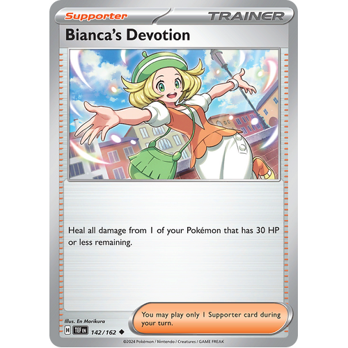 Bianca's Devotion 142/162 Uncommon Scarlet & Violet Temporal Forces Near Mint Pokemon Card
