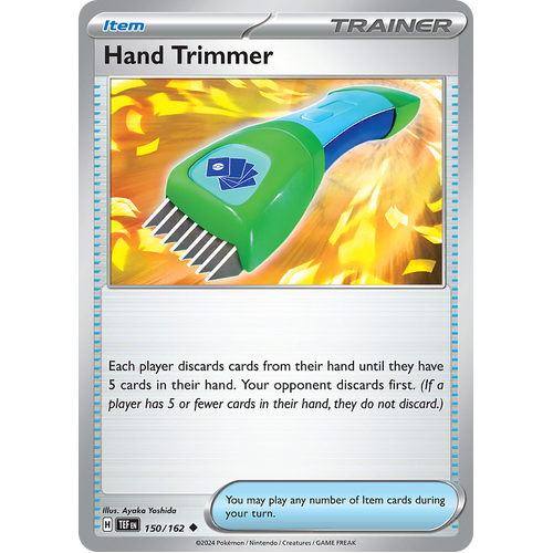 Hand Trimmer 150/162 Uncommon Scarlet & Violet Temporal Forces Near Mint Pokemon Card