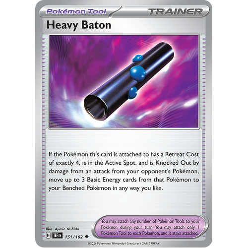 Heavy Baton 151/162 Uncommon Scarlet & Violet Temporal Forces Near Mint Pokemon Card