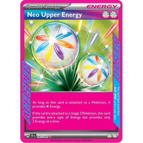 Neo Upper Energy 162/162 ACE SPEC Rare Scarlet & Violet Temporal Forces Near Mint Pokemon Card