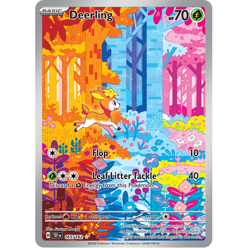 Deerling 165/162 Illustration Rare Scarlet & Violet Temporal Forces Near Mint Pokemon Card