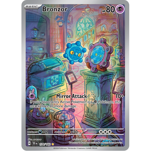 Bronzor 170/162 Illustration Rare Scarlet & Violet Temporal Forces Near Mint Pokemon Card