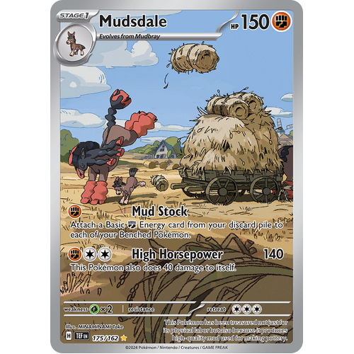 Mudsdale 175/162 Illustration Rare Scarlet & Violet Temporal Forces Near Mint Pokemon Card