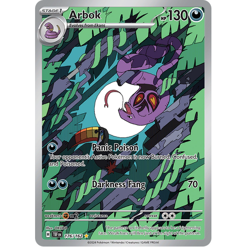 Arbok 176/162 Illustration Rare Scarlet & Violet Temporal Forces Near Mint Pokemon Card