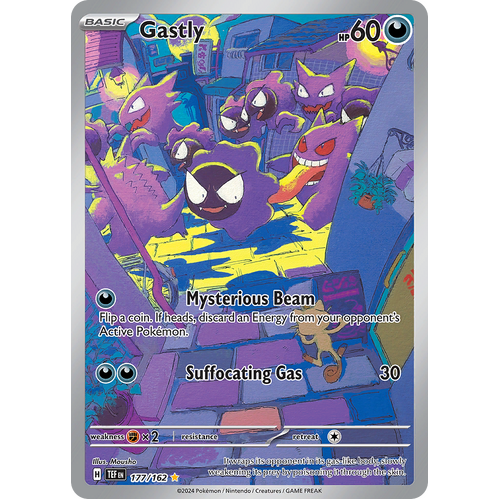 Gastly 177/162 Illustration Rare Scarlet & Violet Temporal Forces Near Mint Pokemon Card
