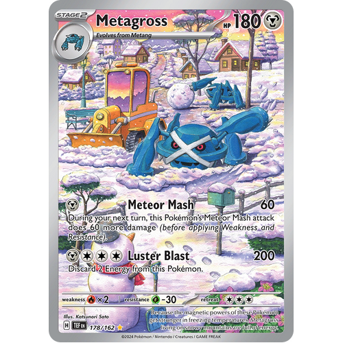 Metagross 178/162 Illustration Rare Scarlet & Violet Temporal Forces Near Mint Pokemon Card
