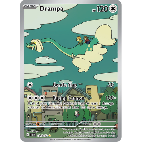 Drampa 184/162 Illustration Rare Scarlet & Violet Temporal Forces Near Mint Pokemon Card