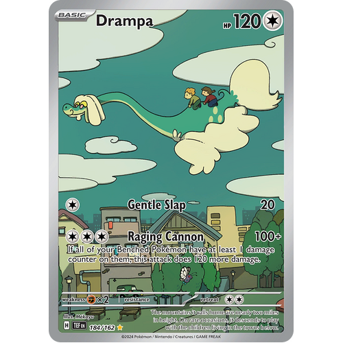 Drampa 184/162 Illustration Rare Scarlet & Violet Temporal Forces Near Mint Pokemon Card