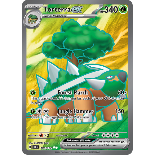 Torterra ex 185/162 Ultra Rare Scarlet & Violet Temporal Forces Near Mint Pokemon Card