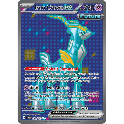 Iron Crown ex 191/162 Ultra Rare Scarlet & Violet Temporal Forces Near Mint Pokemon Card