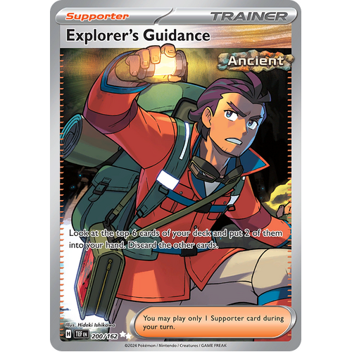 Explorer's Guidance 200/162 Ultra Rare Scarlet & Violet Temporal Forces Near Mint Pokemon Card