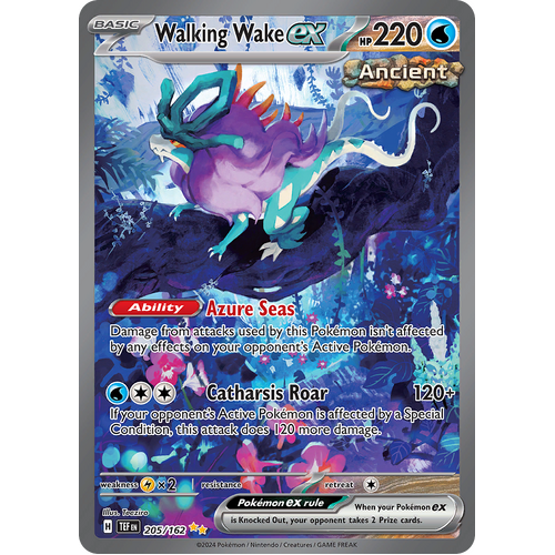 Walking Wake ex 205/162 Special Illustration Rare Scarlet & Violet Temporal Forces Near Mint Pokemon Card