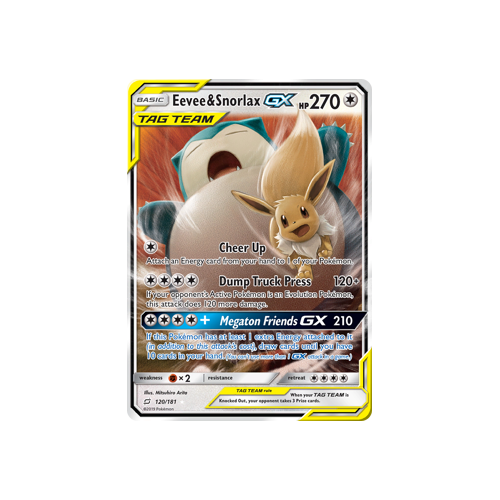 Eevee & Snorlax GX (120/181) Team Up