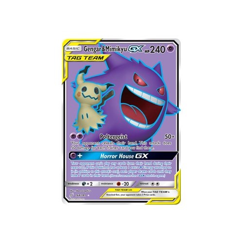 Gengar & Mimikyu GX (164/181) Full Art Team Up