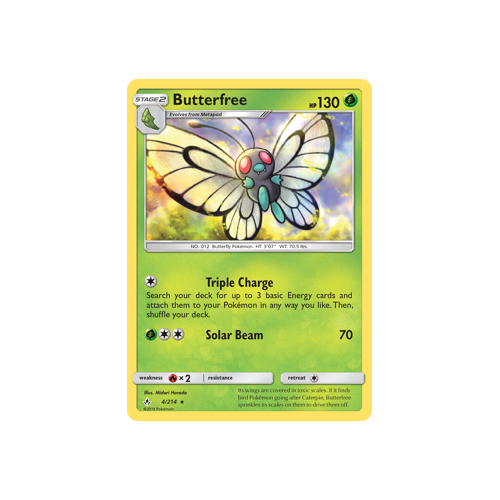 Pokemon Unbroken Bonds 4/214 Butterfree Rare