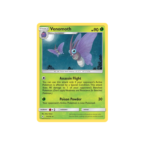Pokemon Unbroken Bonds 11/214 Venomoth Rare