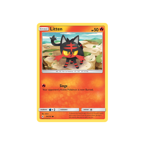 Pokemon Unbroken Bonds 26/214 Litten Common