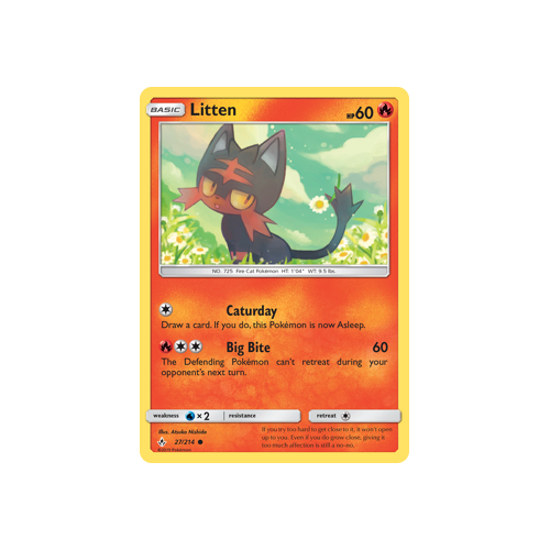 Pokemon Unbroken Bonds 27/214 Litten Common
