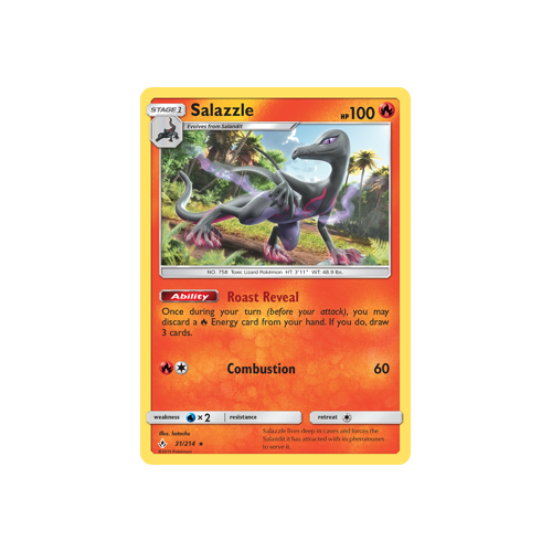Pokemon Unbroken Bonds 31/214 Salazzle Rare