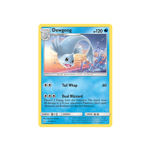 Pokemon Unbroken Bonds 45/214 Dewgong Rare