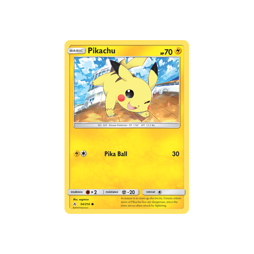Pokemon Unbroken Bonds 54/214 Pikachu Common