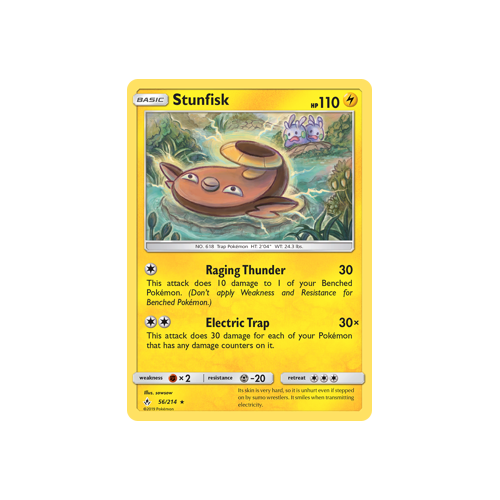 Pokemon Unbroken Bonds 56/214 Stunfisk Rare
