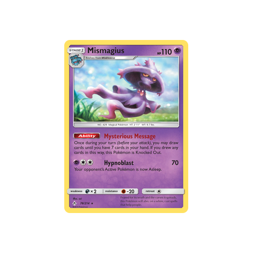 Pokemon Unbroken Bonds 78/214 Mismagius Rare