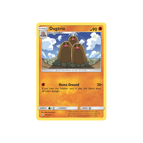 Pokemon Unbroken Bonds 86/214 Dugtrio Rare
