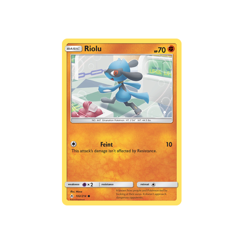 Pokemon Unbroken Bonds 102/214 Riolu Common