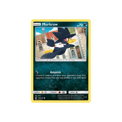 Pokemon Unbroken Bonds 108/214 Murkrow Common