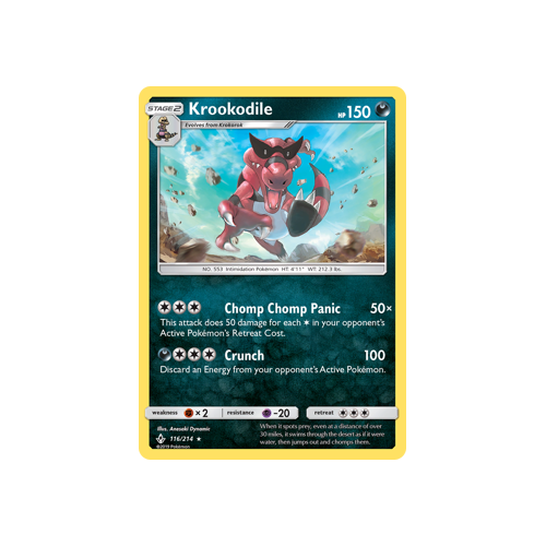 Pokemon Unbroken Bonds 116/214 Krookodile Rare