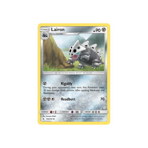 Pokemon Unbroken Bonds 124/214 Lairon Uncommon