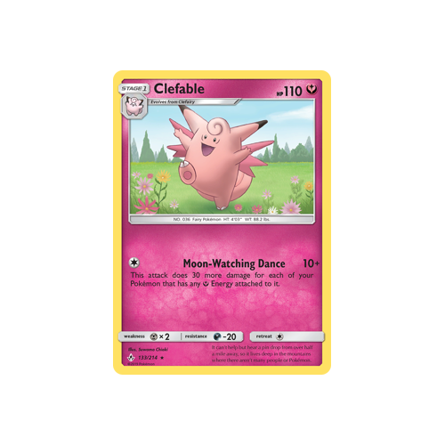 Pokemon Unbroken Bonds 133/214 Clefable Rare
