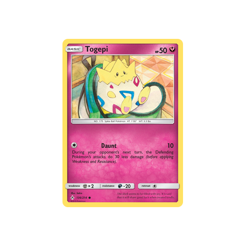 Pokemon Unbroken Bonds 136/214 Togepi Common