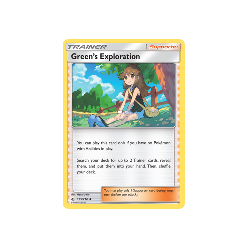 Unbroken Bonds Green's Exploration 175/214 Trainer Uncommon