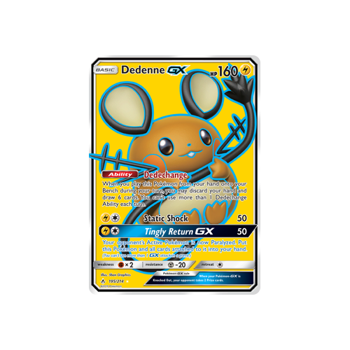 Pokemon Unbroken Bonds 195/214 Dedenne GX FULL ART 