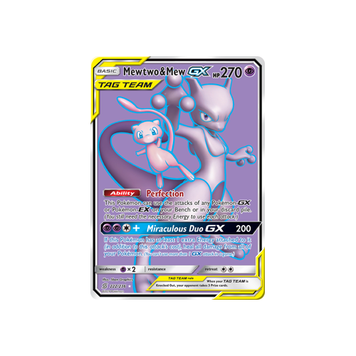 Mewtwo & Mew GX FULL ART (222/236) Unified Minds