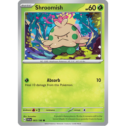 Shroomish 003/198 Common Scarlet & Violet Pokemon Card