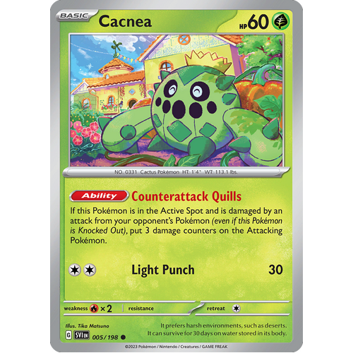 Cacnea  005/198 Common Scarlet & Violet Pokemon Card