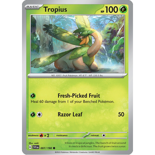 Tropius 007/198 Common Scarlet & Violet Pokemon Card