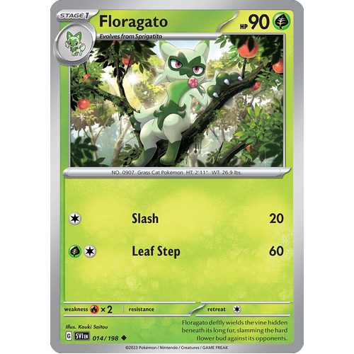 Floragato 014/198 Uncommon Scarlet & Violet Pokemon Card