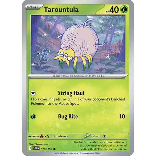 Tarountula 016/198 Common Scarlet & Violet Pokemon Card